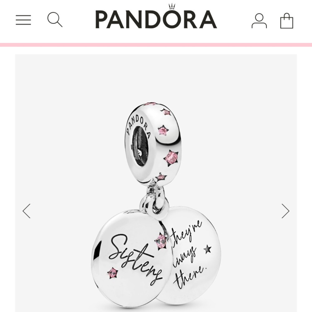 BNIB Pandora “Sisters” charm and bracelet
